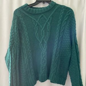 Aerie Oversized Cableknit Sweater Size M
